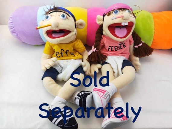 FREE SHIPPING Jeffy and Feebee Girl Plush Toy Hand Puppet,jeffy Plush Toy  Cosplay,jeffy Hat Hand Puppet Game. Puppets Sold Separately 