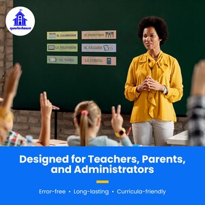 Quarterhouse Spanish Language Labels for Common Classroom Items (Non-Adhesive) Label Set, Spanish - ESL Learning Materials for K-12... image 4