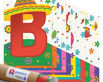 Quarterhouse Bienvenidos Welcome Poster Set, Spanish - ESL Classroom Learning Materials for K-12 Students and Teachers, Set of 11, 12 x...