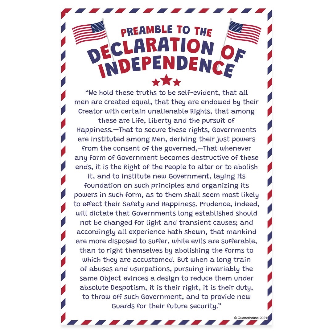 primary source declaration of independence preamble