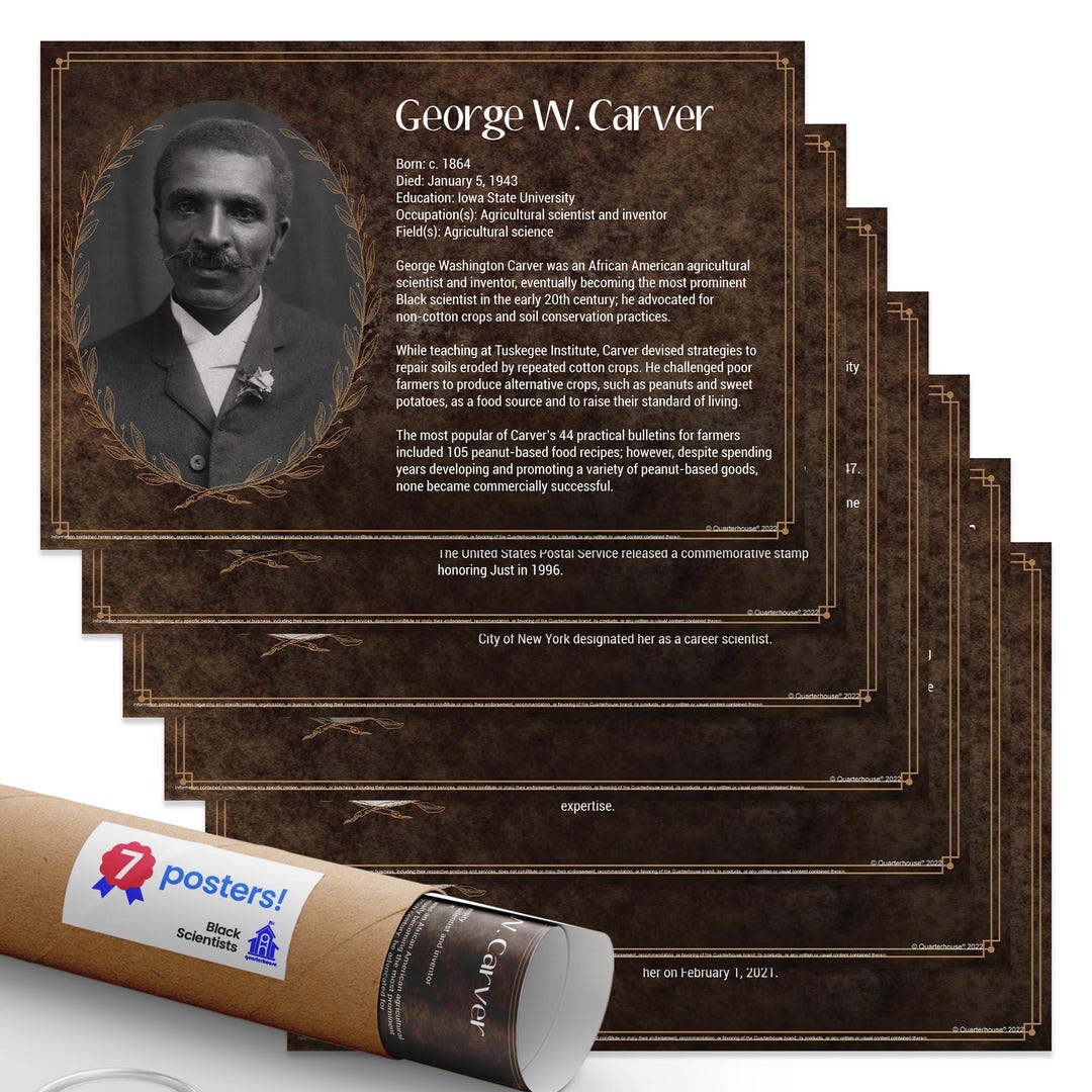 Quarterhouse Black Scientists Poster Set, Science and History Classroom ...