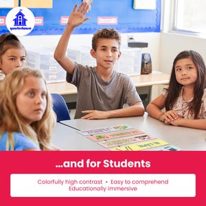 Quarterhouse Spanish Language Labels for Common Classroom Items (Non-Adhesive) Label Set, Spanish - ESL Learning Materials for K-12... image 5