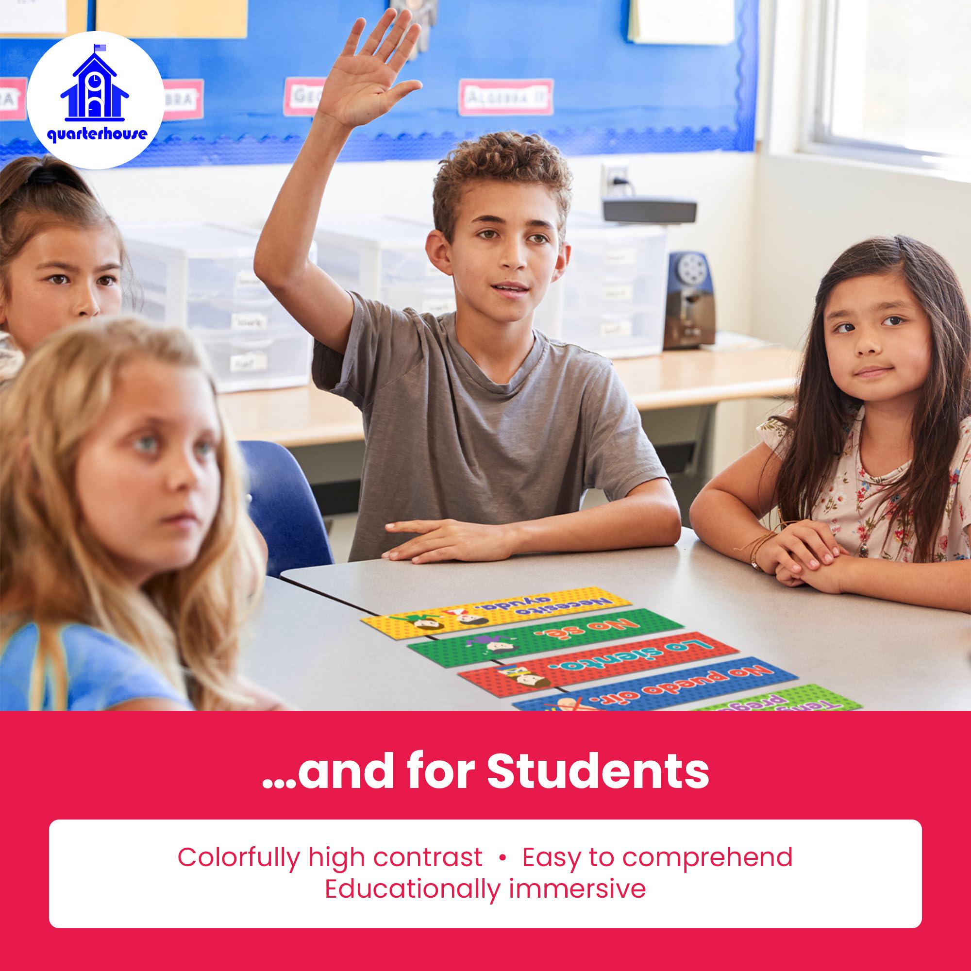 Quarterhouse Spanish Classroom Phrases and Commands Label Set, Spanish ...