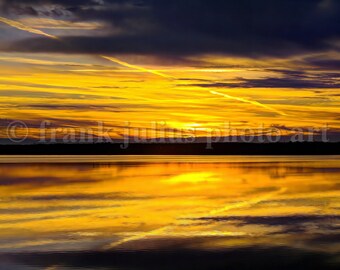 Yellow Sky Sunset in the Kawarthas Ontario Canada Landscape Photo Art by Frank Julius