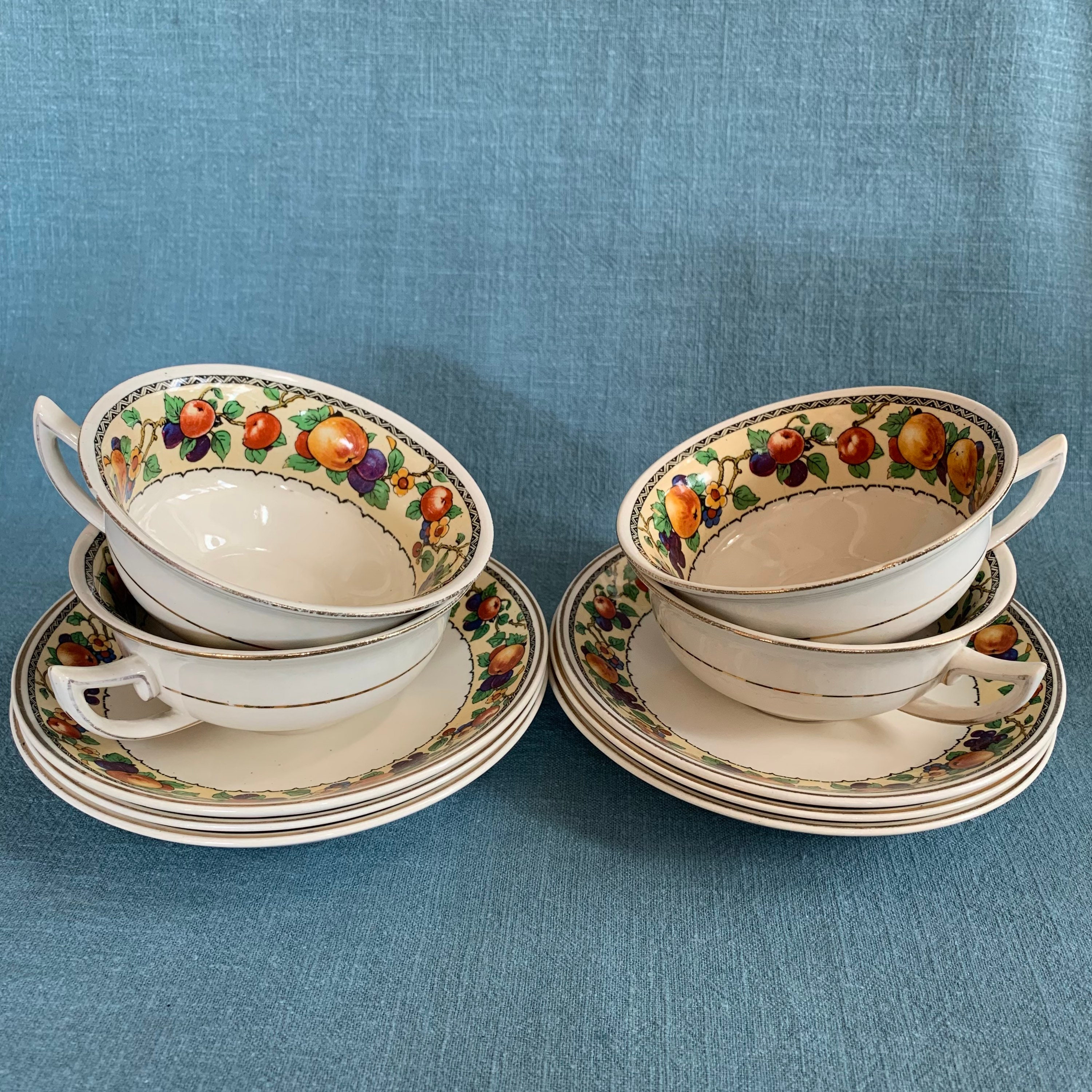 Set of 4 Teacups and 6 Saucers From Baker &co Ltd England With Etsy