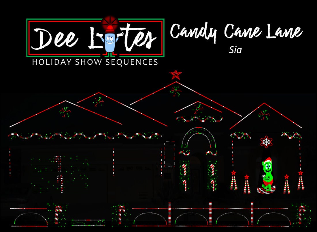Candy Cane Lane xlights séquence complète