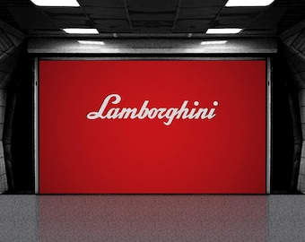 Letrero de aluminio para garaje Lamborghini: decoración de pared cortada con CNC