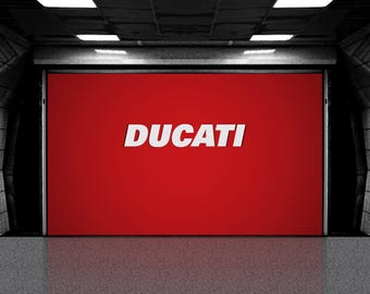 Letrero de aluminio para garaje de Ducati: decoración de pared cortada con CNC