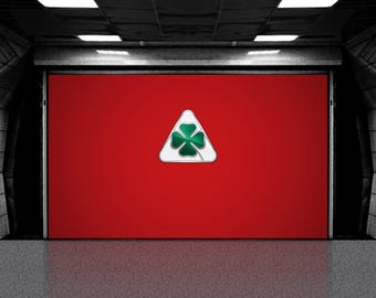 Letrero de pared de garaje de aluminio Quadrifoglio