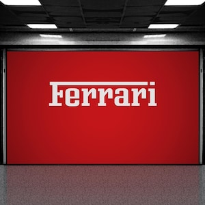 Letrero de pared de garaje de aluminio Ferrari
