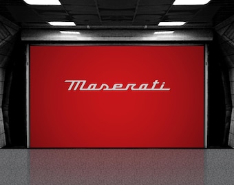 Letrero de aluminio para garaje de Maserati: decoración de pared cortada con CNC
