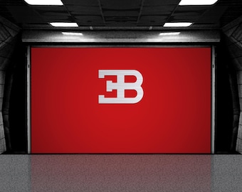 Letrero de aluminio para garaje Bugatti: decoración de pared cortada con CNC