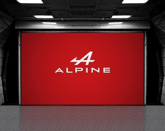 Letrero de garaje de aluminio alpino: decoración de pared cortada con CNC