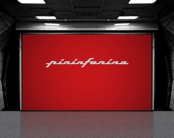 Letrero de garaje de aluminio Pininfarina: decoración de pared cortada con CNC