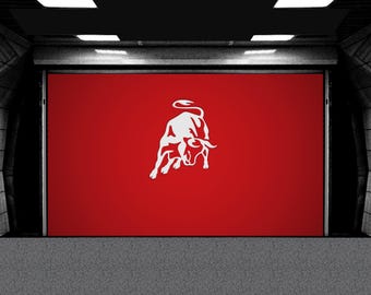 Letrero de aluminio para garaje con el logo de Lamborghini Bull: decoración de pared cortada con CNC