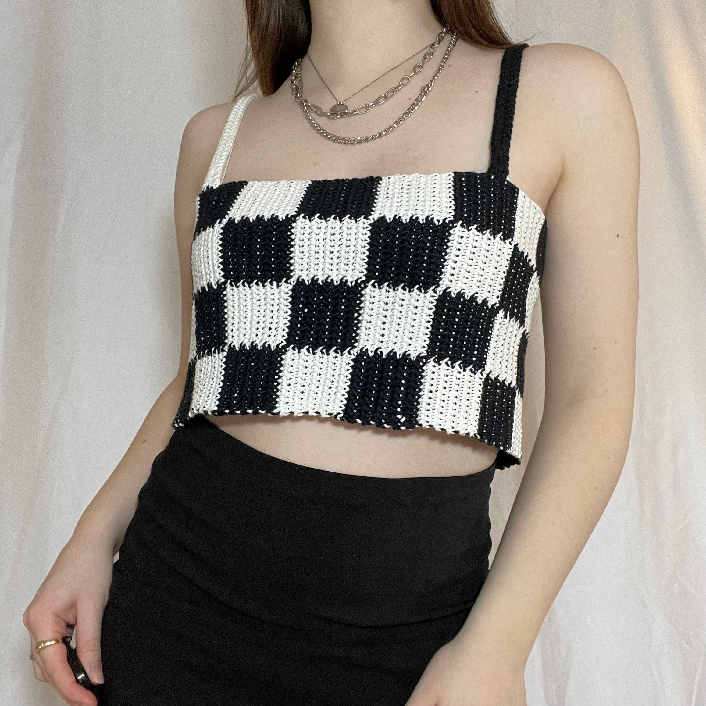 afvisning Besøg bedsteforældre vest Checkered Top - Etsy