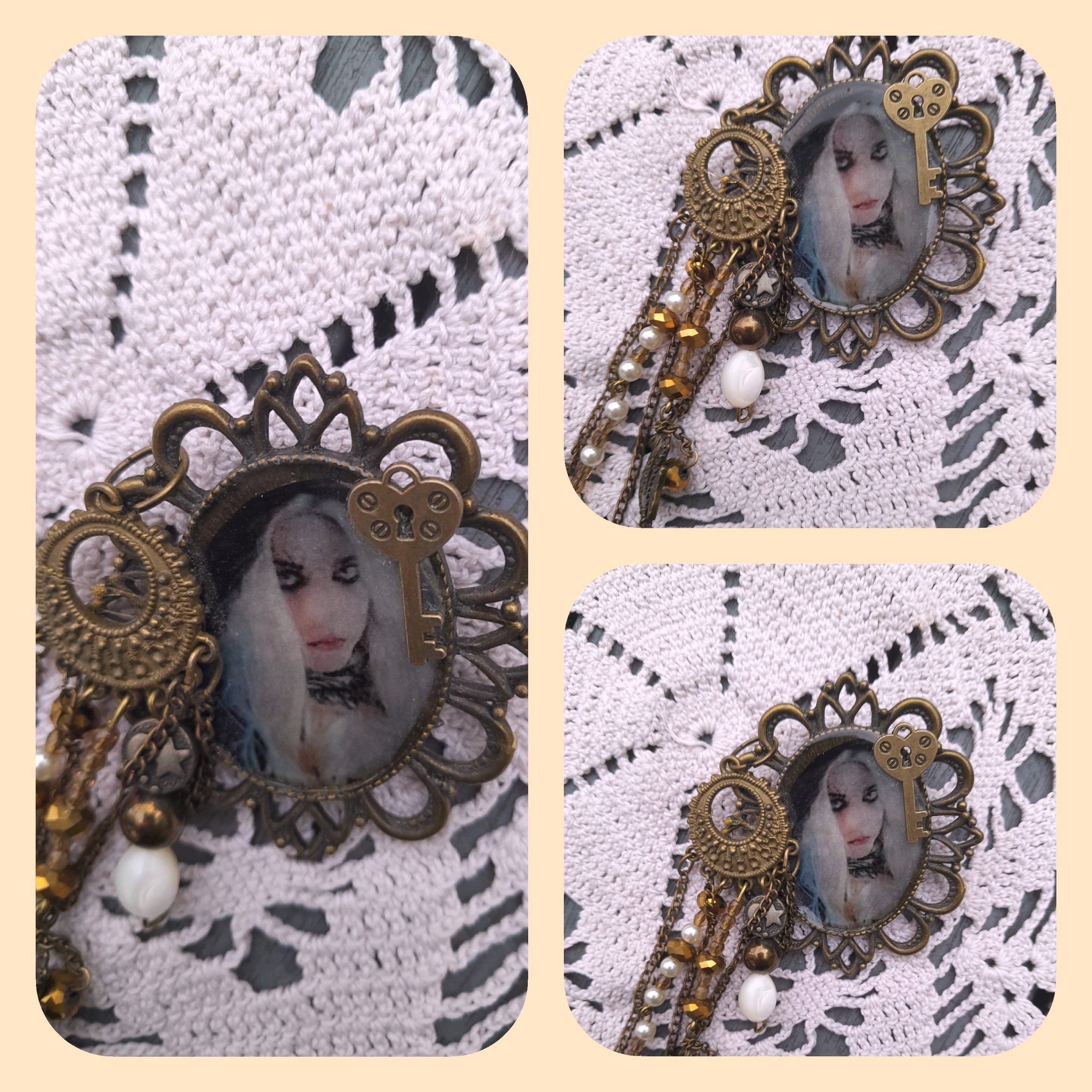 Broche camée style gothique victorien - La Boutique Curieuse