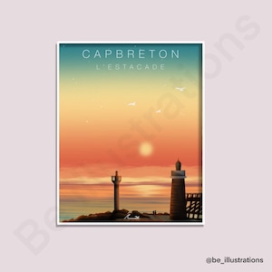 Póster de Capbreton - Francia - Póster de diseño - Decoración