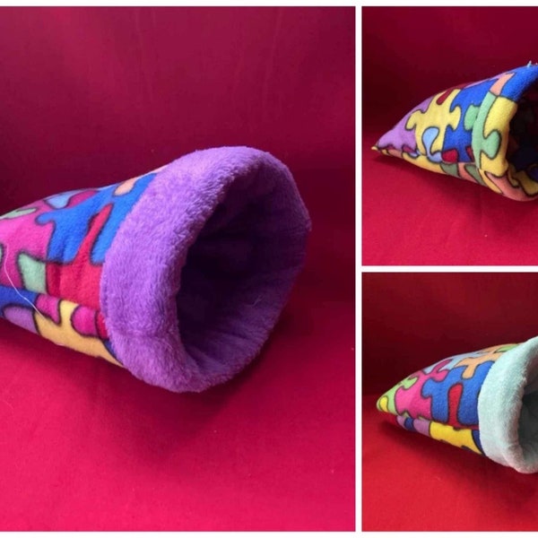 Cuddle Sack Cosy Fleece Bed House Hide for Guinea Pig Accessories