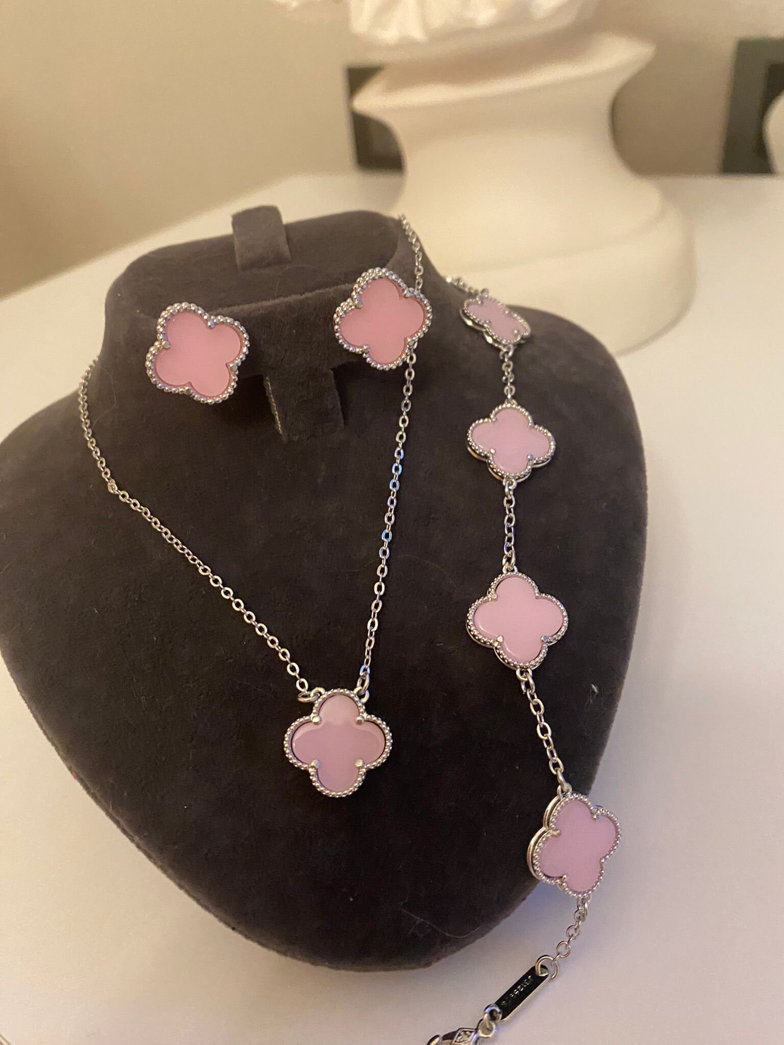 Four Leaf Clover Necklace Set/18k Gold Plated Clover Leaf - Etsy