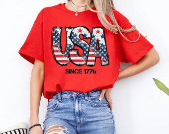 USA Since 1776 Shirt: Patriotic 4th of July Crewneck