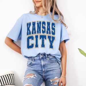 Kansas City Shirt: Royals Baseball Blue and Gold Crewneck