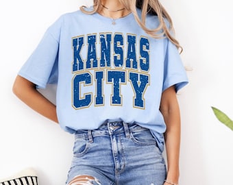 Kansas City Shirt: Royals Baseball Blue and Gold Crewneck