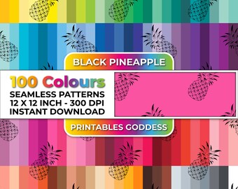 Ananas Muster 100 Ananas Papiere Regenbogen Ananas Bunte Ananas Rapport Ananas Digitales Muster Scrapbooking Ananas