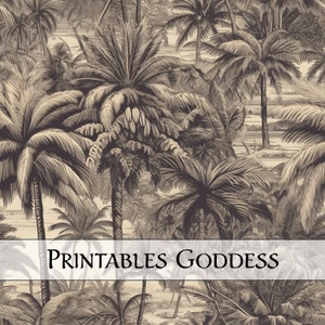 Vintage Hawaii Beach and Ocean Seamless Pattern, Repeat Pattern, Commercial Use Digital Pattern, Seamless Pattern