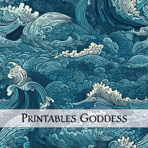 Beach Waves Seamless Pattern Waves Repeat Pattern Waves Commercial Use Waves Digital Pattern Ocean Waves Seamless Pattern