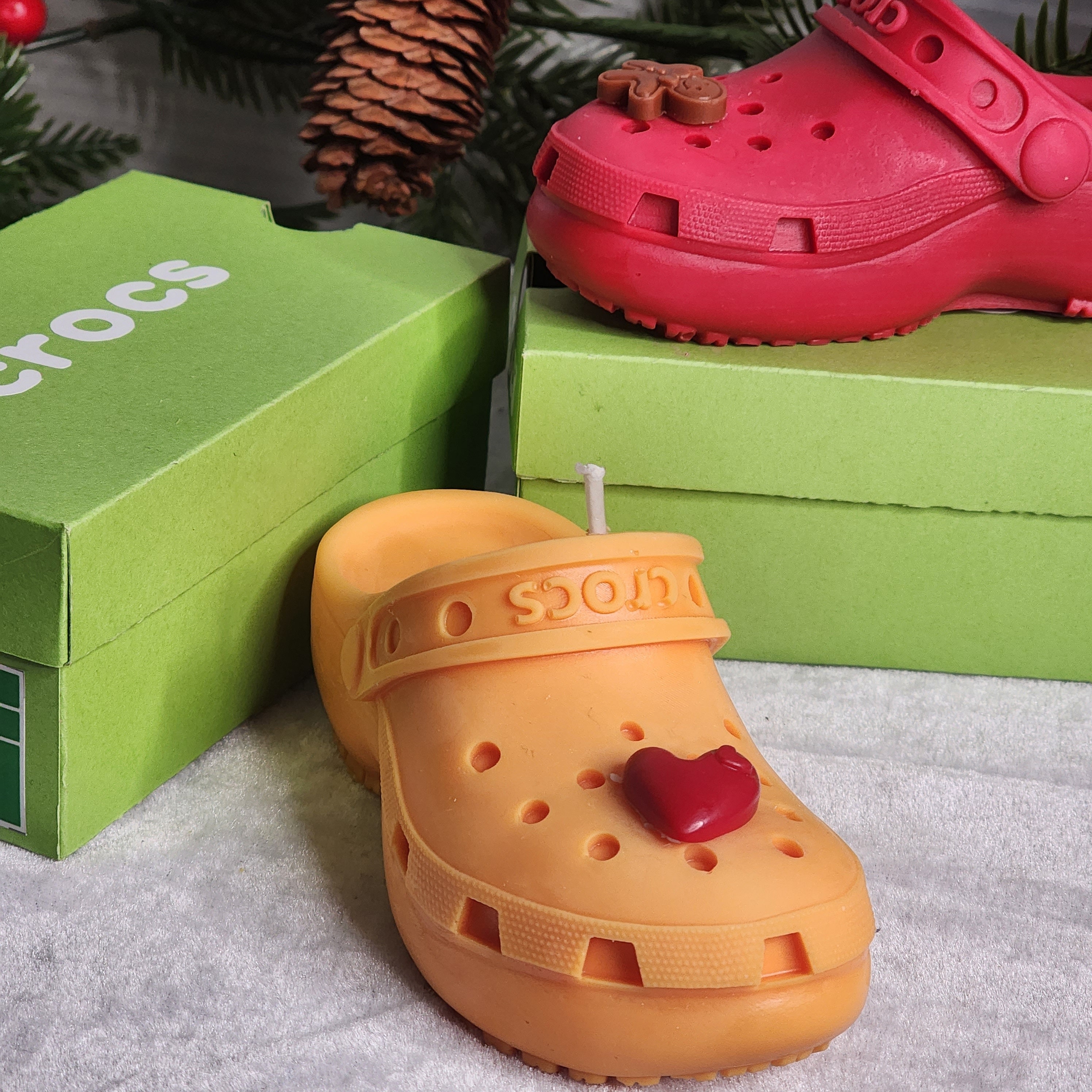 Handmade Crocs Candle, Unique Wax Sculpture, Birthday Gift
