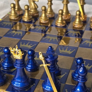Resin Chessboard Set, Unique Gift for Chess Collectors, Custom Game Board, Ideal Housewarming or Father's Day Present