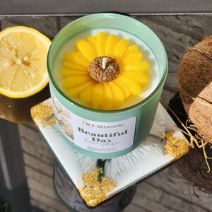 Sunflower Spring Candles, Mother&#39;s Day Soy Candle, Aesthetic Aromatherapy Home Décor,  Ideal Gift for Mother’s Day or Any Occasion