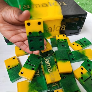 Resin Dominoes, Jamaica Custom Dominos, Game Night, Resin Art, Family Games, Father&#39;s Day Gift, Home Décor