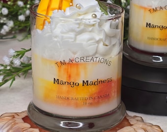 Mango Candles, Natural Soy Wax, Birthday Present, Faux Food Candle, Summer Party Supplies Gift Ideas