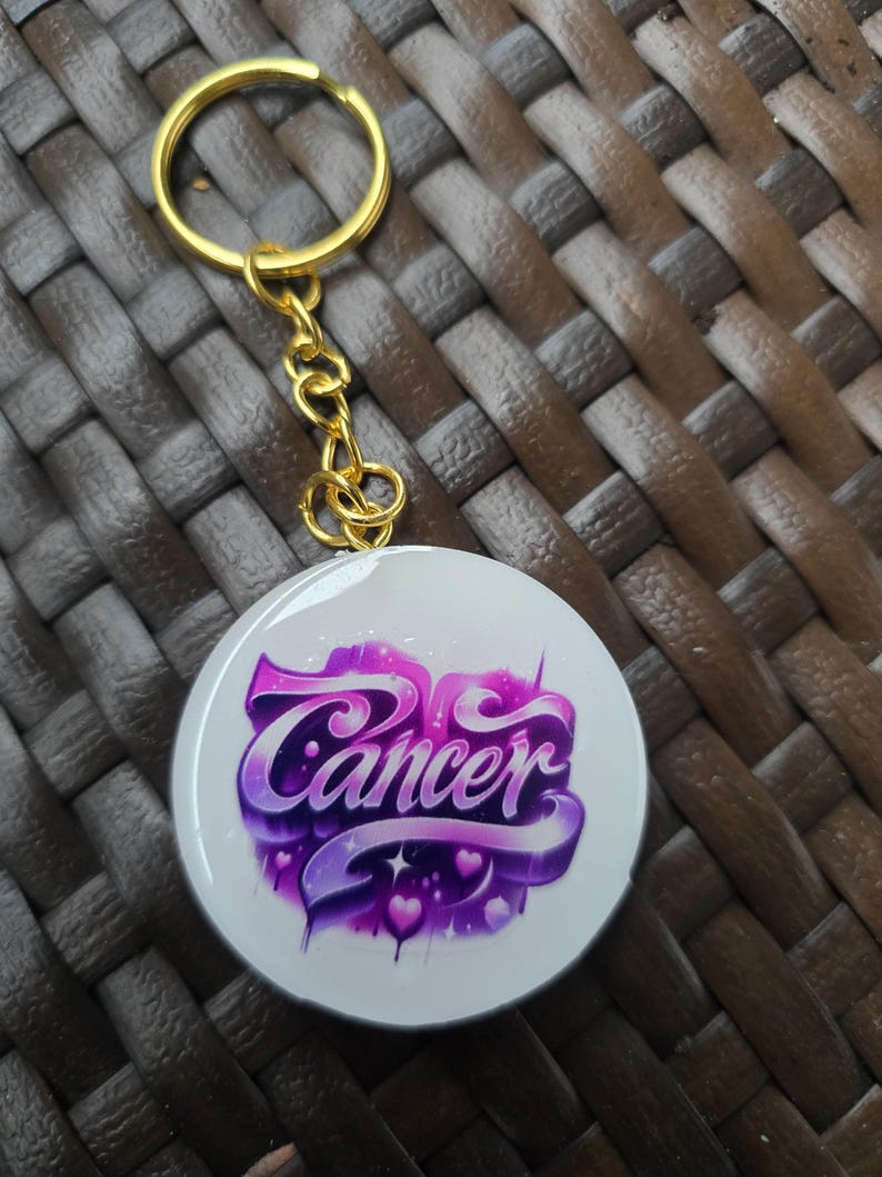 Zodiac Sign Keychain Personalized Astrological Keyrings Gift for Star ...