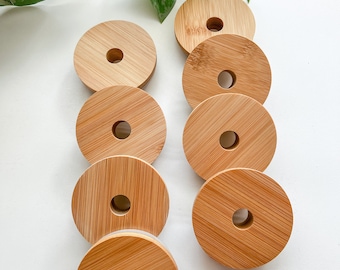 Bamboo Lid for Libbey Glass Can Cups (16oz & 20oz)