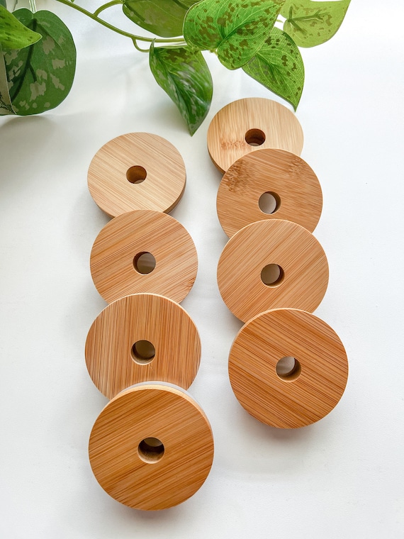Bamboo Lid for Libbey Glass Can Cups (16oz & 20oz)