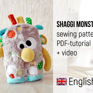 Color Monster Sewing Pattern | DIY embroidery sewing pattern for Monsters | Monster soft toy tutorial