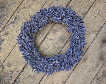 Couronne de lavande séchée