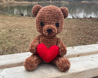 Crochet Love Bear - Amigurumi Valentine's Day gift