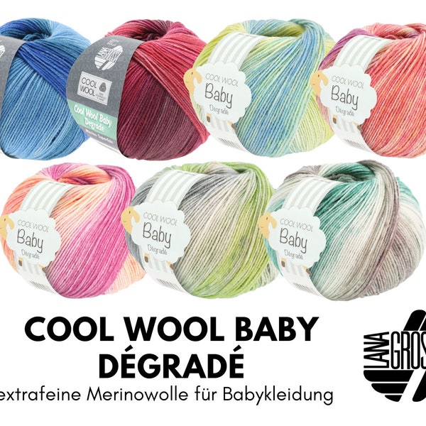 Lana Grossa COOL WOOL BABY Dégradé Pure laine mérinos - idéale pour les vêtements de bébé 220 m