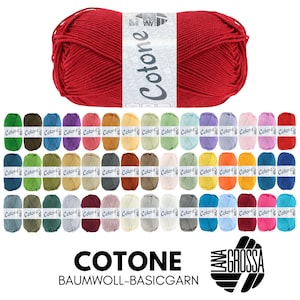 Lana Grossa COTONE 50 g vielseitiges Baumwoll-Basicgarn 125 m