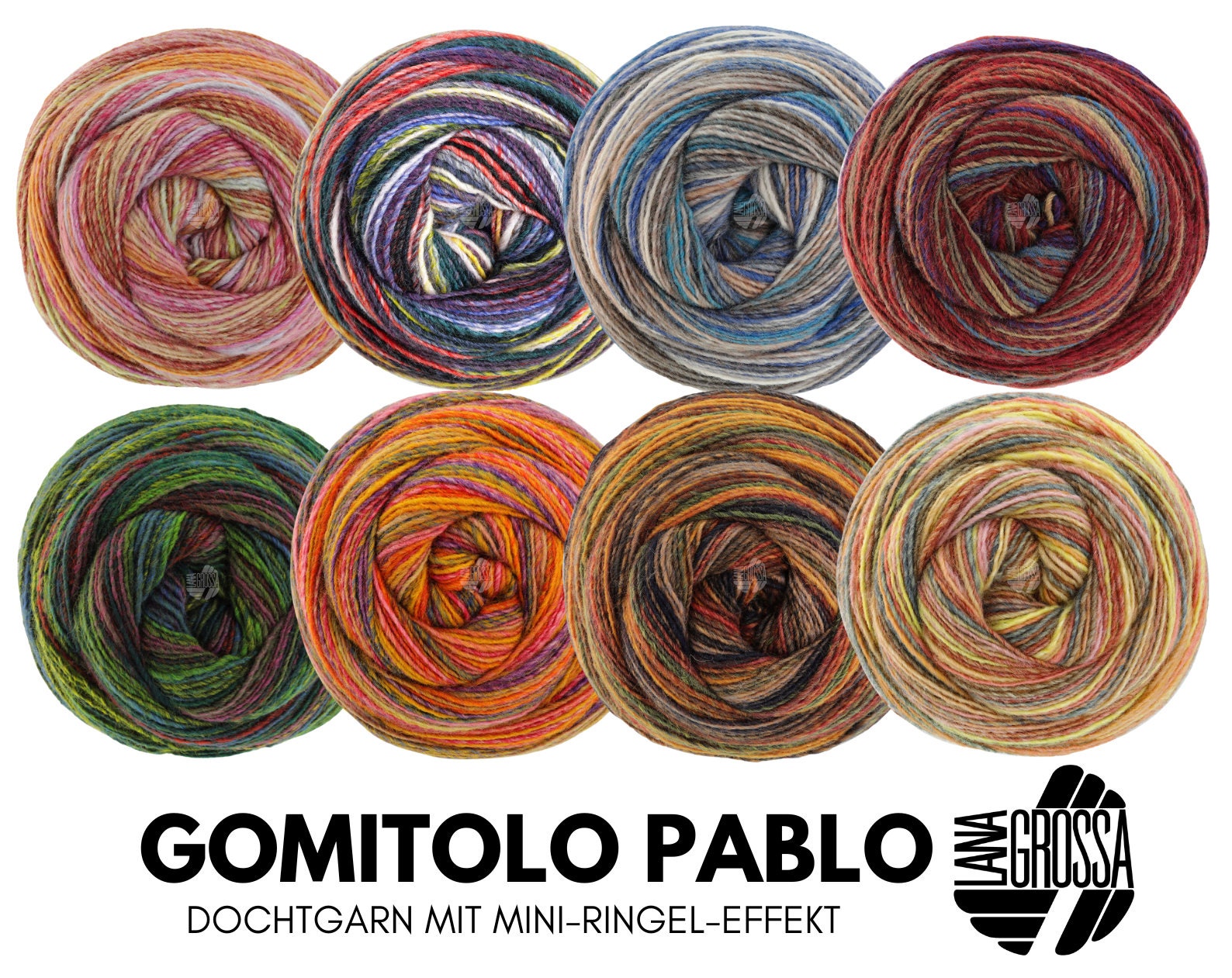 Lana Grossa GOMITOLO PABLO 200 G Wicking Yarn With Mini Striped Effect 700  M -  Sweden