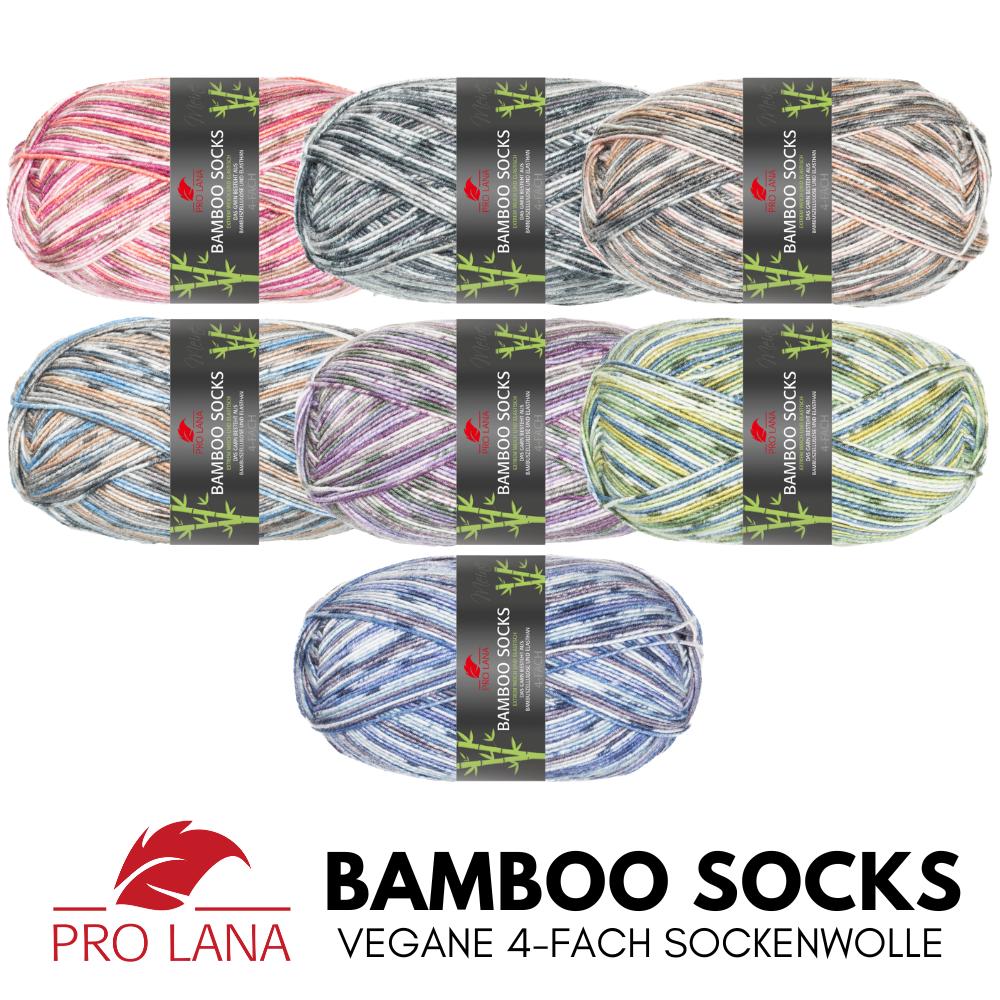 Pro Lana BAMBOO SOCKS color 100 g seidenweiche und vegane 4-fach Sockenwolle  400 m - Etsy.de