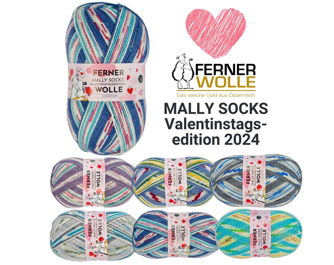 Ferner Mally Socks Wolle | Merinowolle Regenbogen | Sockengarn 150g | Mulesingfrei Aus Österreich