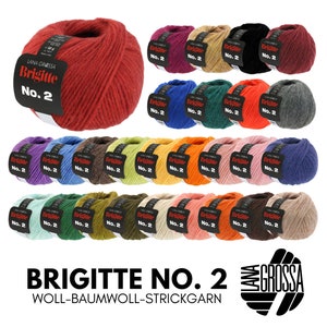 Lana Grossa BRIGITTE NO. 2 50 g hochwertige Mischung aus Schurwolle, Baumwolle und Alpaka 140 m