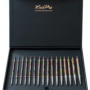 KnitPro SYMFONIE Rundstricknadel-Set Deluxe Design-Holz Multicolor 3,5 - 8 mm