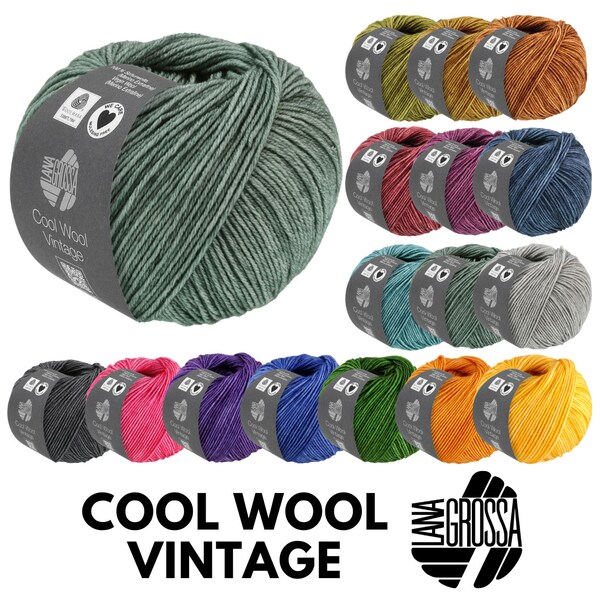 Lana Grossa COOL WOOL VINTAGE 50 g Ton-in-Ton gefärbte Merinowolle in Vintage-Optik 160 m