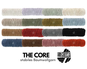 Lana Grossa THE CORE 100 g sturdy, wrapped cotton yarn - ideal for decorative items and bags 85 m